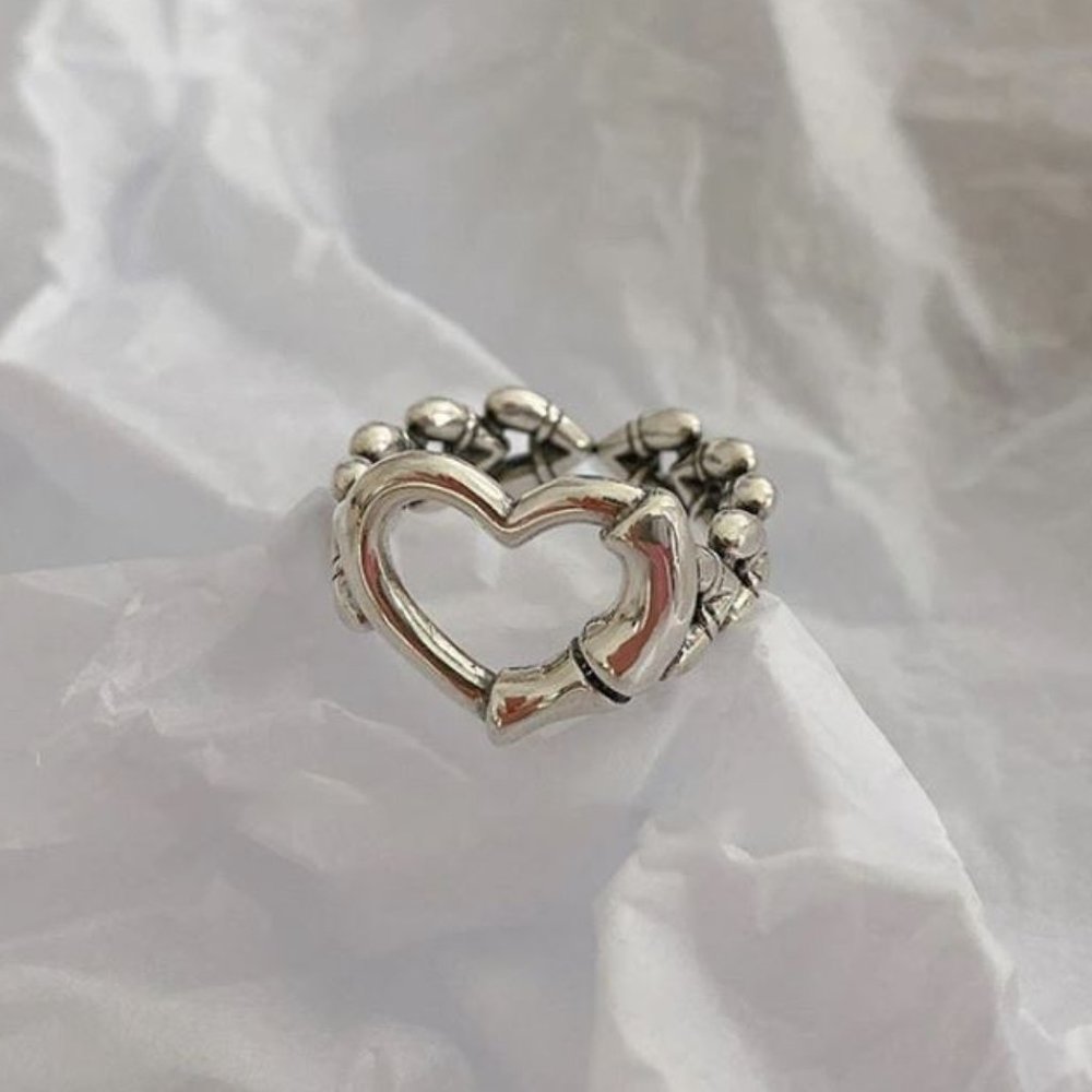 Minimalist 925 Sterling Silver Heart Ring_5